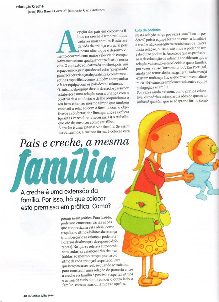 Pais e creche, a mesma família